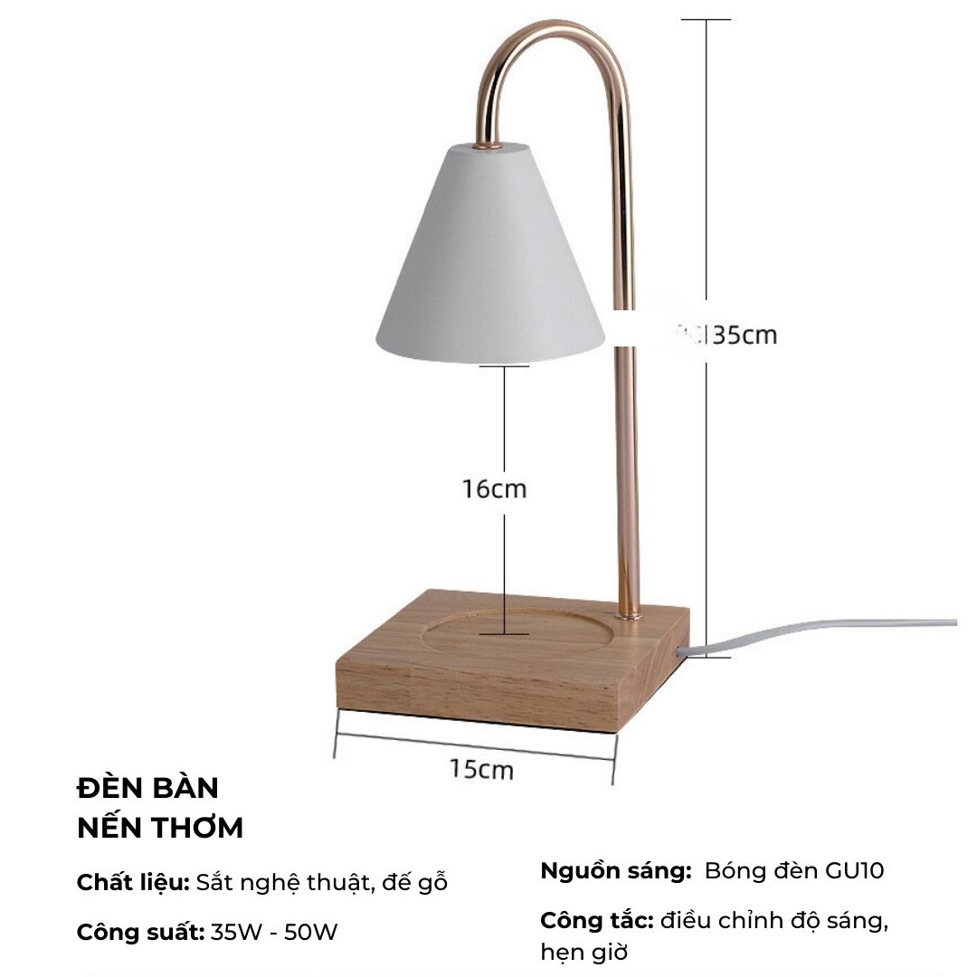 Đèn Đốt Nến Thơm Kiêm Đèn Ngủ