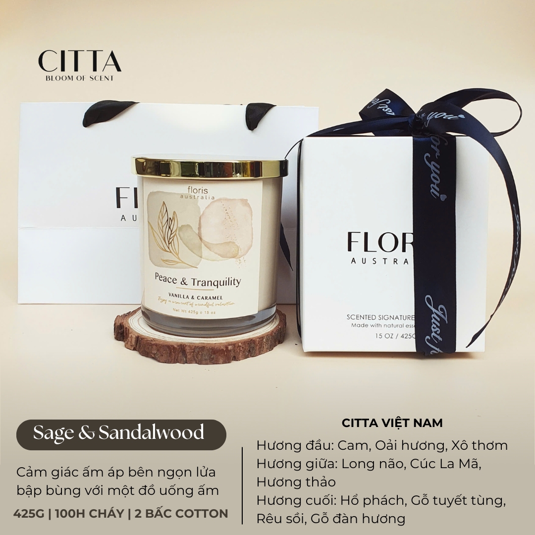 Nến Thơm  Floris Tranquility 2 Bấc - 425g (15oz)